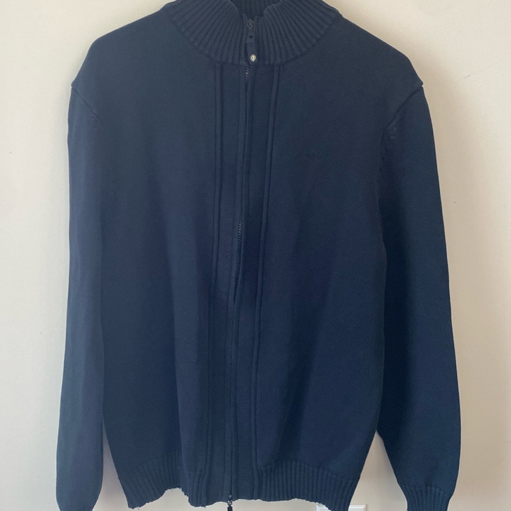 Dockers knit zip up sweater XL damage at cuff